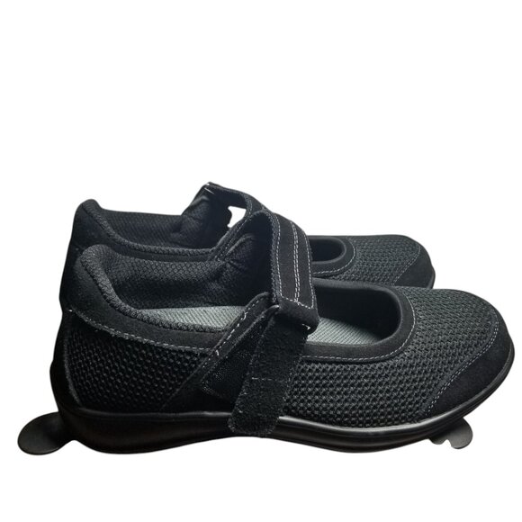 Orthofeet Women's Springfield Stretchable Black Mary Janes Shoes Sz 8.5 Wide - Picture 2 of 9